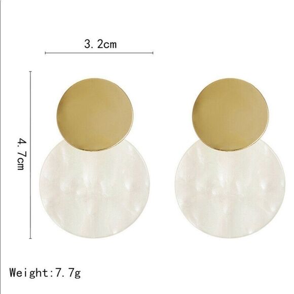 Boho Round Drop Earrings  - Picture 2 of 2